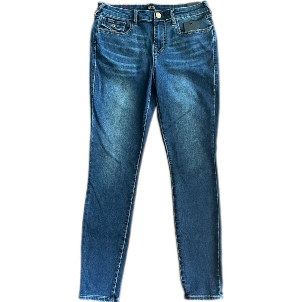 NWT True Religion Women’s Jennie Mid Rise Curvy Fit Skinny Ankle Jean size 29